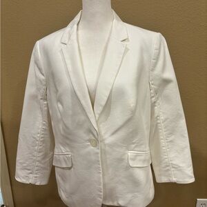 The Limited White Tailored Blazer